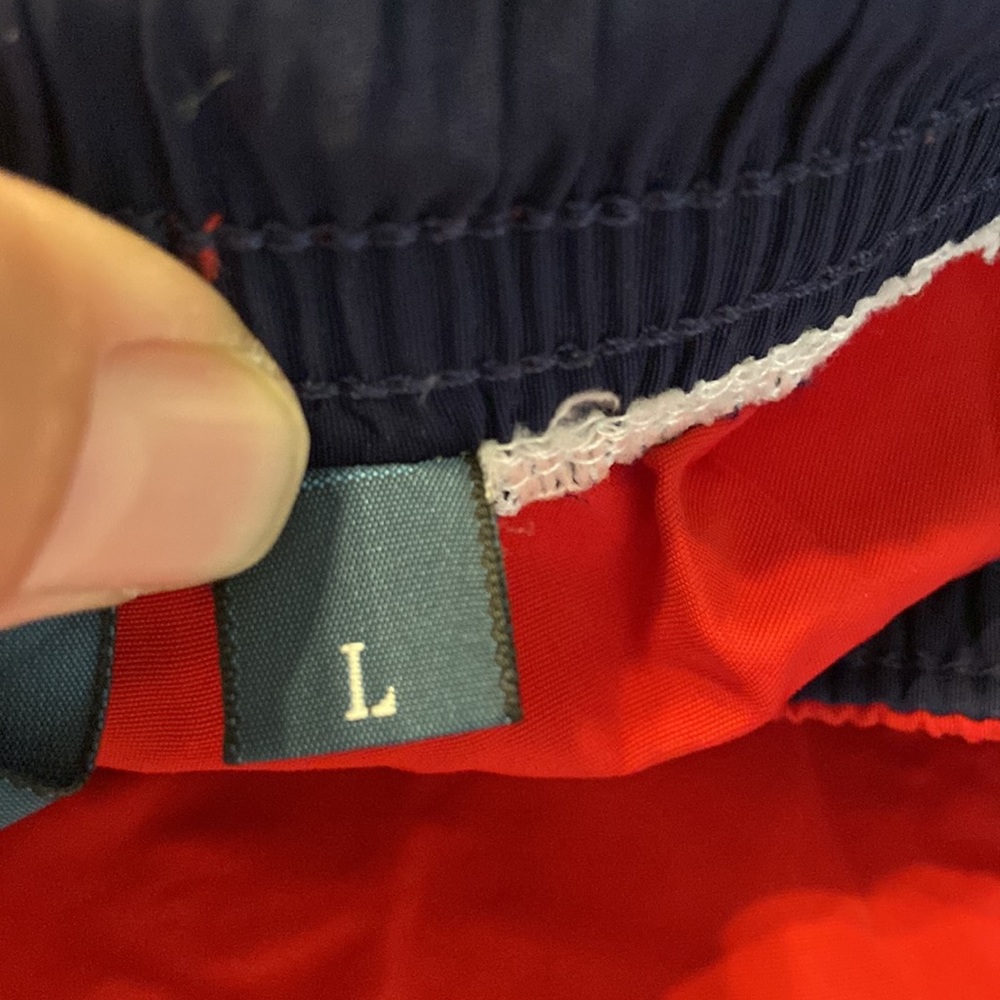 Polo by Ralph Lauren Man Swim Shorts size L inseam 5” red color - Picture 4 of 12